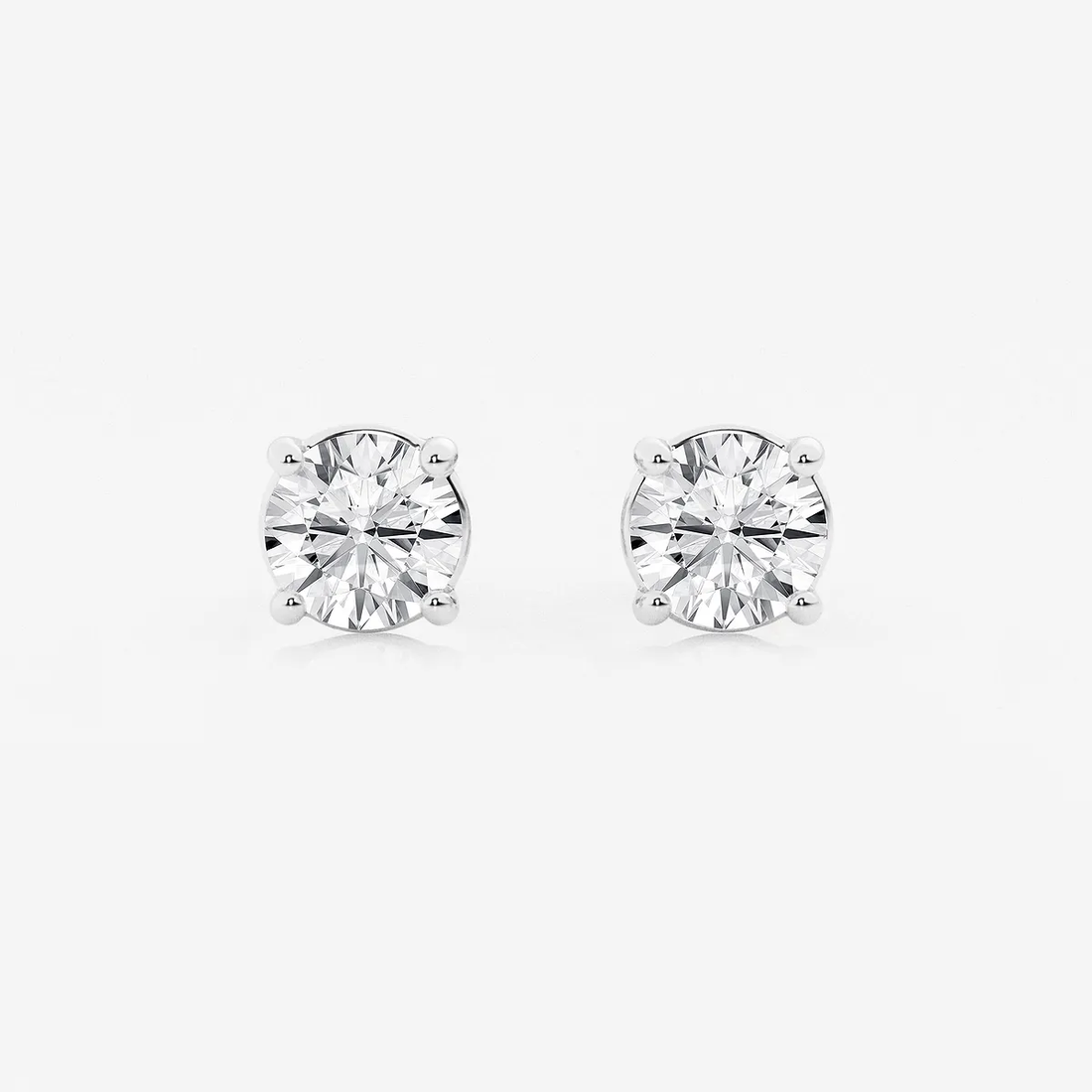 2 ctw Round Near-Colorless (F-G) Lab Grown Diamond Certified Stud Earrings