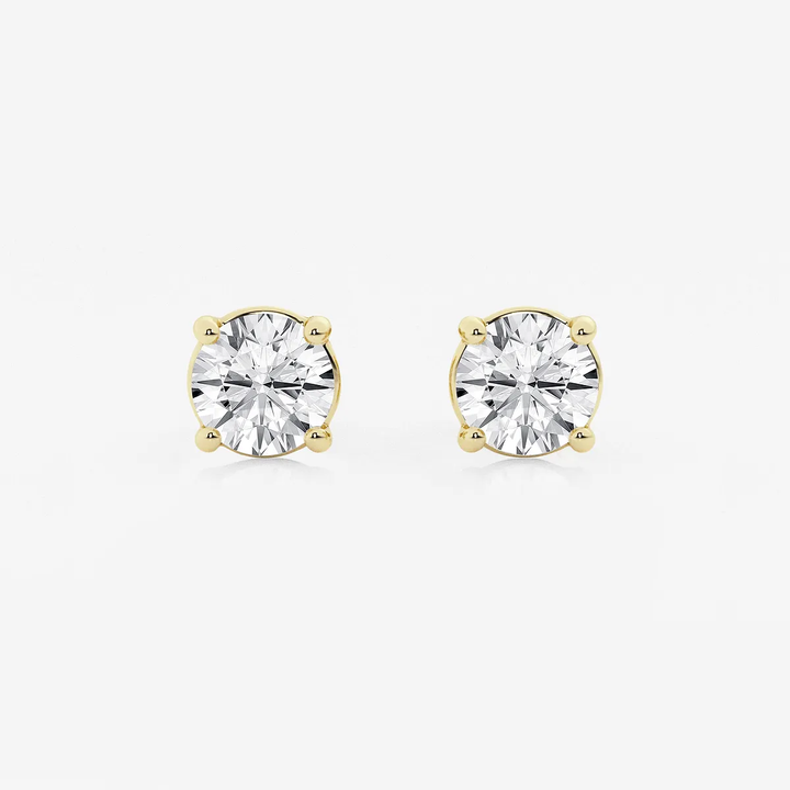 2 ctw Round Near-Colorless (F-G) Lab Grown Diamond Certified Stud Earrings