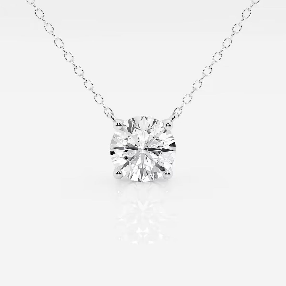 2 ctw Round Lab Grown Diamond Solitaire Pendant