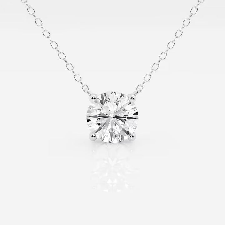 2 ctw Round Lab Grown Diamond Solitaire Pendant