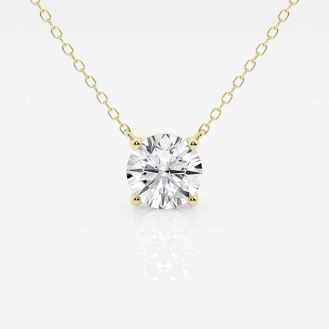 2 ctw Round Lab Grown Diamond Solitaire Pendant