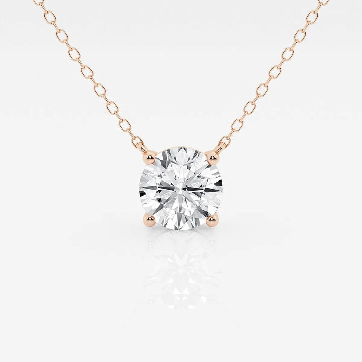 2 ctw Round Lab Grown Diamond Solitaire Pendant